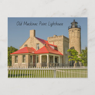 Old Mackinac Point Leuchtturm Postkarte