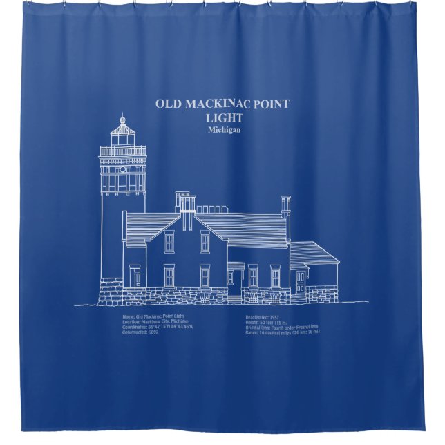 Old Mackinac Point Light - Michigan - AD Duschvorhang (Vorderseite)