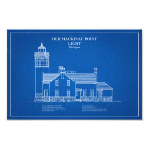 Old Mackinac Point Light - Michigan - AD Fotodruck