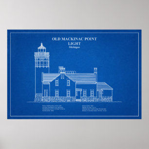 Old Mackinac Point Light - Michigan - AD Poster