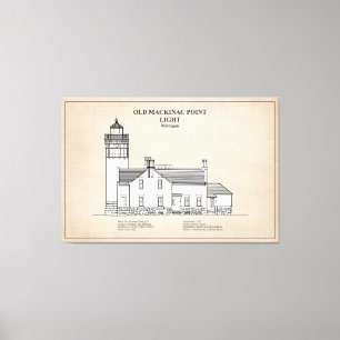Old Mackinac Point Light - Michigan - SBD Leinwanddruck