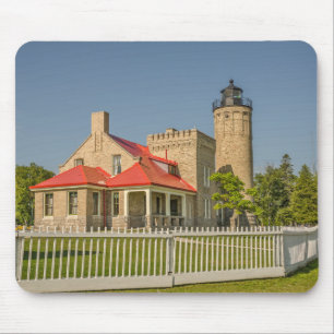 Old Mackinac Point Lighthouse in Mackinaw City, MI Mousepad