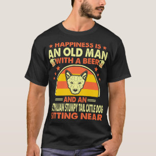 Old Man Beer Australian Stumpy Schwanz Cattle Dog T-Shirt