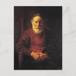 Old man in red - Rembrandt Postkarte