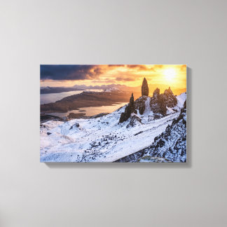 Old Man of Storr Golden Sunset  Leinwanddruck
