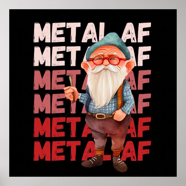 Old Man Still Metal AF Poster (Vorne)