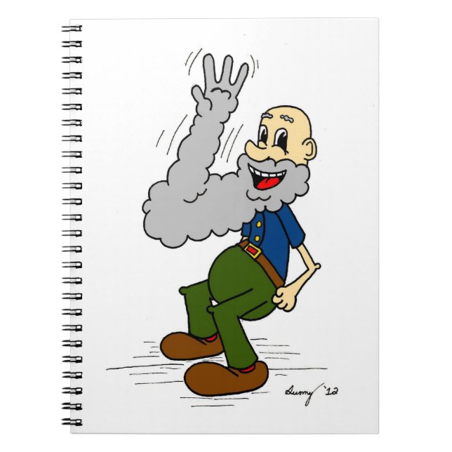 Old Man Wave Bard Notebook Notizblock (Vorderseite)
