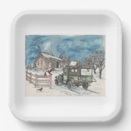 Old Man Winter Pappteller