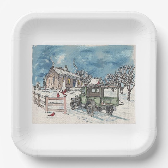 Old Man Winter Pappteller (Vorderseite)