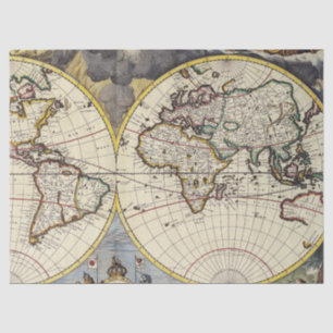 Old Map Series 1 Design 5 Seidenpapier