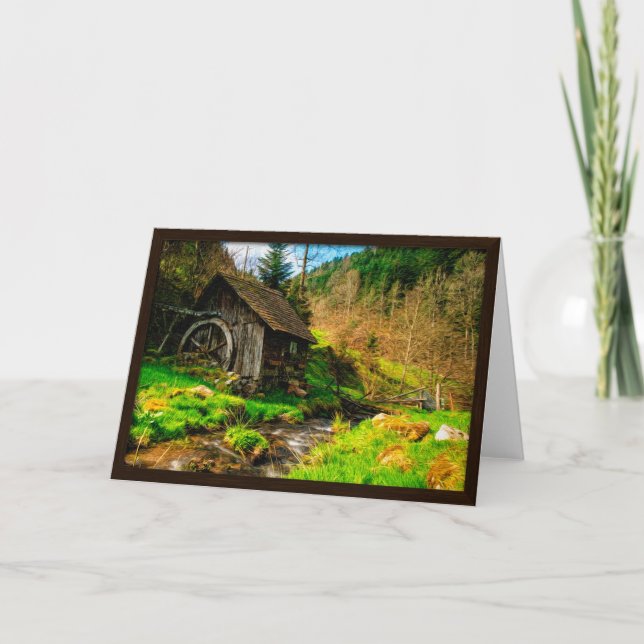Old Mill Greeting Card Karte (Vorderseite)