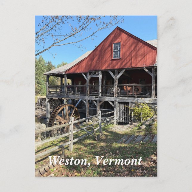 Old Mill Museum in Weston, VT Postkarte (Vorderseite)