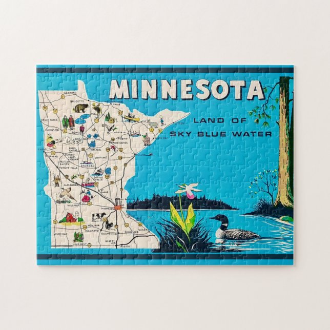 Old Minnesota Map 11x14 (Horizontal)
