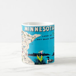 Old Minnesota Map Postcard Mug Kaffeetasse