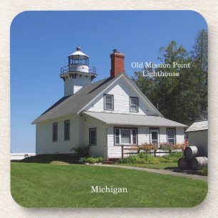 Old Mission Point Lighthouse 6 Kunststoff-Unterset Getränkeuntersetzer