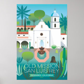 Old Mission San Luis Rey Druck Poster