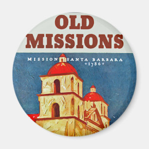 Old Missionen ~ Santa Barbara Magnet