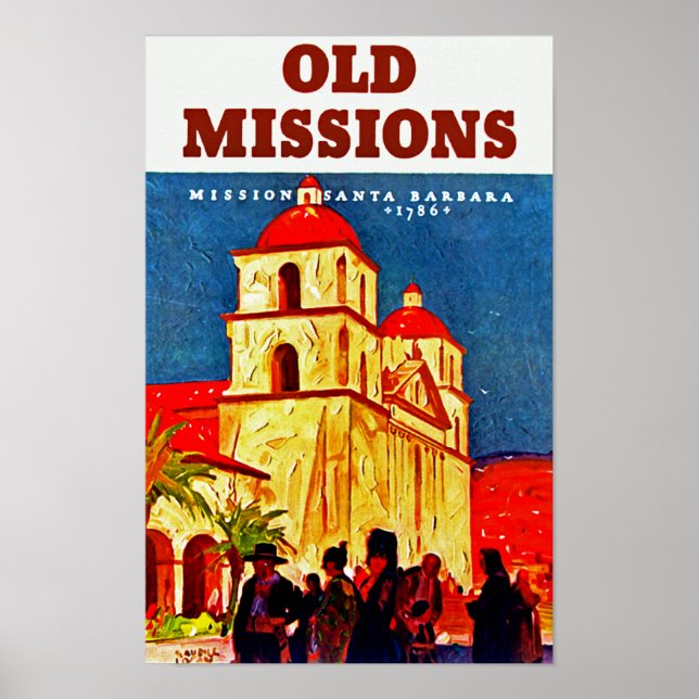 Old Missionen ~ Santa Barbara Poster (Vorne)