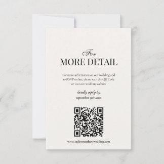 Old Money Black & White | Details Qr Code Encore Dankeskarte
