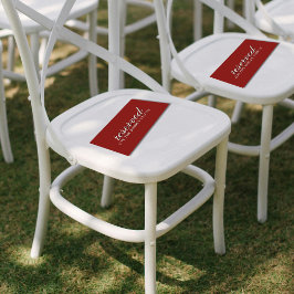 Old Money Bold Red Wedding Zeremony Chair Platzkarte