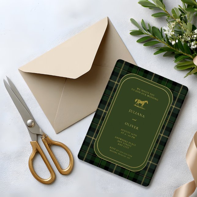 Old money, equestrian horse wedding  folieneinladung (Von Creator hochgeladen)