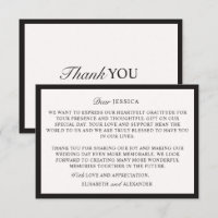 Old Money, Off-white Wedding Danke Karte