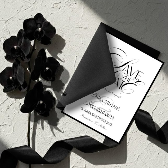 Old Money Photo Flat Save The Date Card (Von Creator hochgeladen)