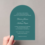 Old Money Teal Classic Wedding Acryleinladungen<br><div class="desc">A timeless old money style wedding invitation with elegant typography and a classic minimalist layout. Perfect for luxury weddings,  formal events,  and sophisticated celebrations.</div>