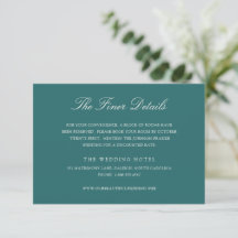 Old Money Teal Classic Wedding