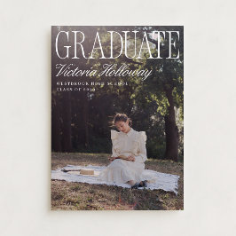 Old Money Two Photo Graduation Announcement  Einladung