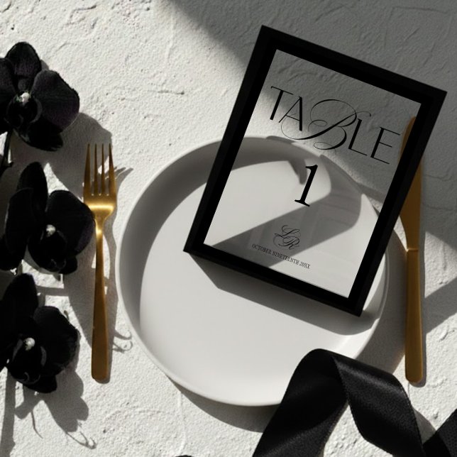 Old Money Wedding Table Number Acryleinladungen (Von Creator hochgeladen)
