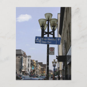 Old Montreal Street Sign Postcard Postkarte