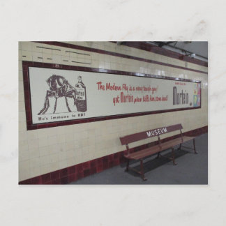 Old Mortein Ad in Museum Station Postcard Postkarte