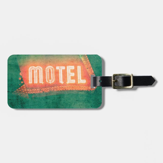 Old Motel Gepäckanhänger (Vorderseite horizontal)