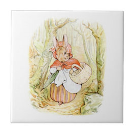 Old Mrs Rabbit (Little Red Riding Hood) (B Potter) Fliese