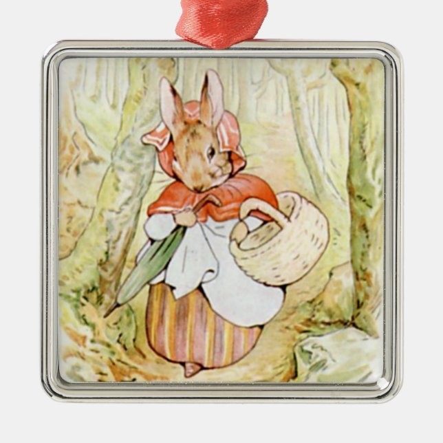 Old Mrs Rabbit (Little Red Riding Hood) (B Potter) Ornament Aus Metall (Vorne)