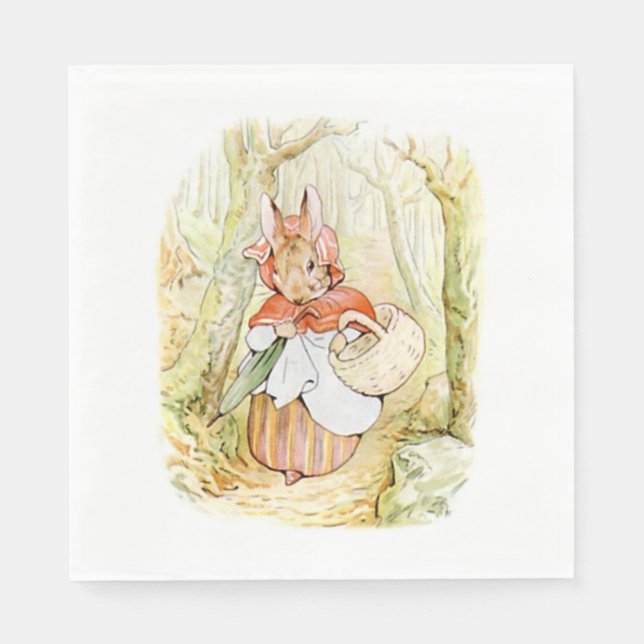 Old Mrs Rabbit (Little Red Riding Hood) (B Potter) Serviette (Vorderseite)