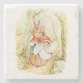 Old Mrs Rabbit (Little Red Riding Hood) (B Potter) Steinuntersetzer