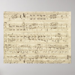 Old Music Notes - Chopin Music Sheet Poster