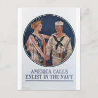 Old Navy Recruiting Poster um 1917