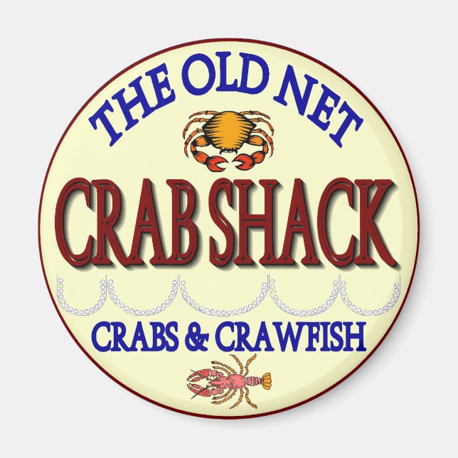 Old Net Crab Shack Logo Magnet (Vorne)