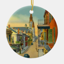 Old New Orleans French Quarter Keramikornament