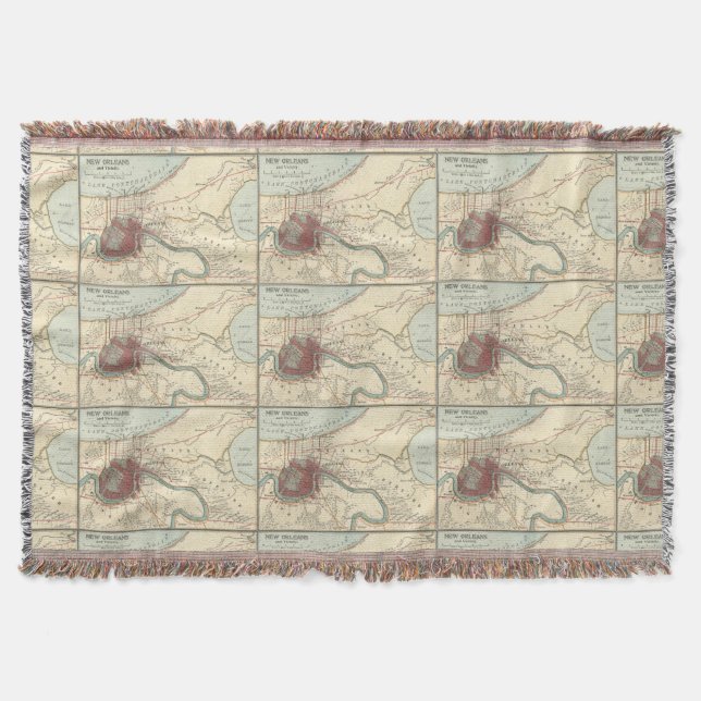 Old New Orleans Map Decke (Vorderseite)
