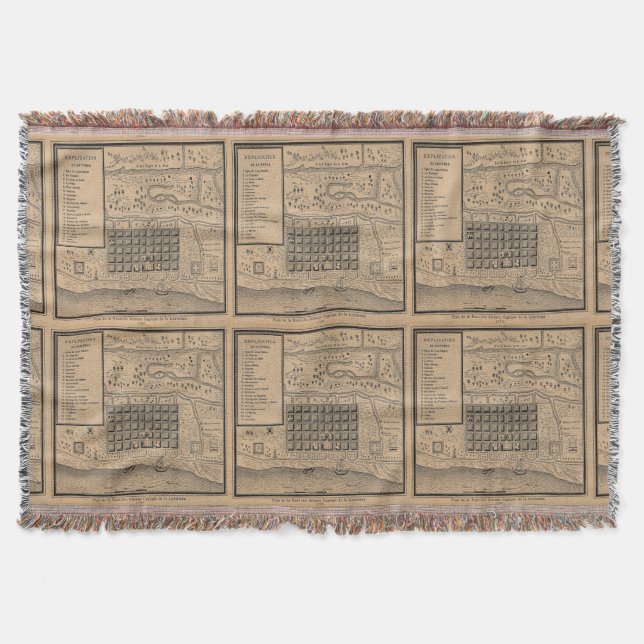 Old New Orleans Map Decke (Vorderseite)