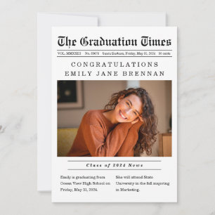 Old Newspaper Style Graduation Announcement Ankündigung