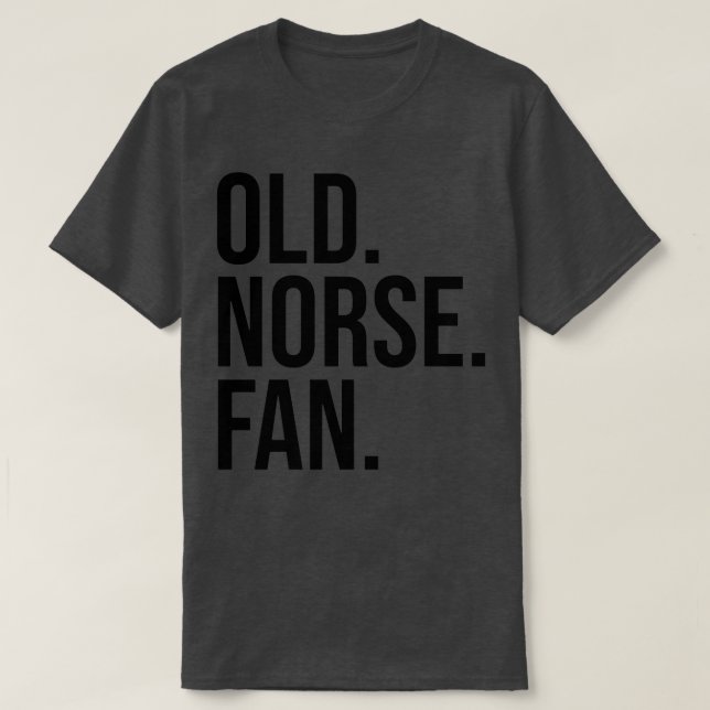 Old Norse Fan schwarzer Text T-Shirt (Design vorne)