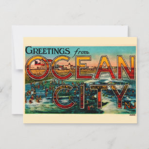 Old Ocean City NJ Postcard Postkarte