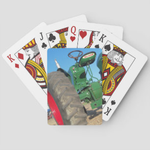 Old Oliver Tractor Farmer Schlag Farm Playingcards Spielkarten