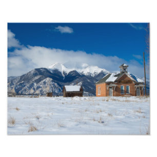 Old One Room Schoolhouse Salida, Mt Princeton Fotodruck