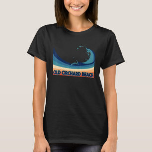 Old Orchard Beach Maine Retro-Surf Segeln und Fis T-Shirt